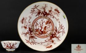 Large Coalport Bowl ''Indian Tree Coral'' Pattern, Diameter 10 Inches.