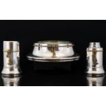 Gucci Vintage Table Lighter Ashtray And Cigarette Box A collection of three matching humidor