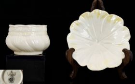 Belleek Fermanagh Ireland Fine Quality - Small Bowl with Matching Flower Head Design Small Dish,