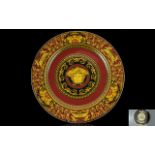 Rosenthal - Versace Very Large Cabinet Plate ' Medusa ' Pattern. Excellent Quality and Condition.