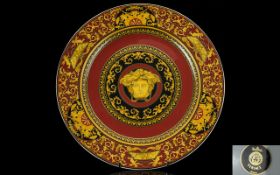 Rosenthal - Versace Very Large Cabinet Plate ' Medusa ' Pattern. Excellent Quality and Condition.