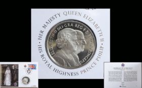 Royal Mint - The Diamond Wedding Anniversary Silver Coin Commemorative Cover - Ltd Edition of Only