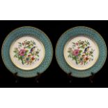 Aynsley Fine Bone China Two Pembroke Pattern Gilt Embellished Plates Each in very good condition,