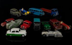 Collection Of 13 Mostly Dinky Diecast Models, Play Worn Condition To Include 164 Vauxhall Cresta,