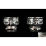 Victorian Period - Nice Matched Pair of Silver Salts,