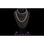 A Mixed Collection Of Costume Jewellery A varied lot to include purple quartz beaded necklace,
