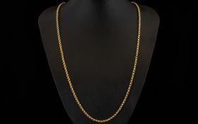 Antique Period 9ct Gold Belcher Chain of Superb Quality. Please See Photo, Good Length.