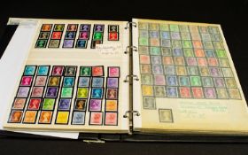 A Four Ring Binder containing GB stamps includes perfins mints Wildings (block of four),