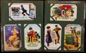 Album Containing A Good Collection Of Early 20th Century Postcards Thirty two page