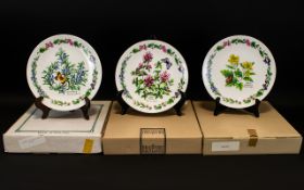 Royal Worcester Six 'Herbs Of Our Garden' Collectors Plates Each Boxed and certificated,