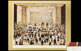 Laurence Stephen Lowry R.A (1887 - 1976) Limited Edition Colour Lithograph Titled 'The Auction