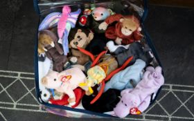 Collection of Beanie Babies.