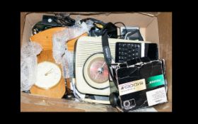 Mixed Lot Of Collectables To Include A Vintage Bush Radio, Fuji Film Finepix S1000 FD,