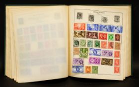 The Strand Stamp Album Approx one quarter filled to include Denmark, Great Britain, Hungary,