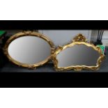 Two Large Gilt Framed Overmantle Mirrors Each of large proportions to include baroque style