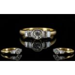 Contemporary Designed Nice Quality Diamond Set Dress Ring,