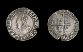 Queen Elizabeth 1st Hammered Silver Shilling date 1560-1561 2nd bust. Weight 6.