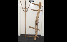 Antique Farmers Oxen Yoke Length 65 inches, aged patina.