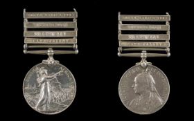 Queens South Africa Medal (3rd Type) With 4 Clasps South Africa 1901, Wittebergen, Transvaal,