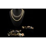 A Small Collection Of Costume Jewellery A varied lot to include paste set necklace,