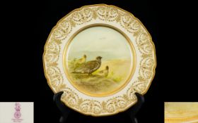 Royal Doulton - Rare Hand Painted and Signed Cabinet Plate - Made Exclusively for Tiffany's and