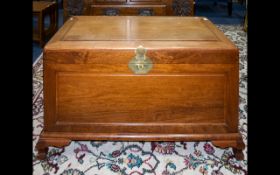 A Modern Oriental Style Chest - Raised on bracket feet,