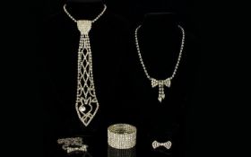 A Collection Of 1960's/70's Paste Set Playboy Jewellery Items Five items in total to include large