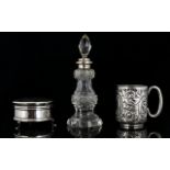 A Collection of Antique Silver Items ( 3 ) In Total.