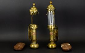 Great Western Railway Interest A Pair Of Brass Carriage Sconces Antique candle lamps with pierced