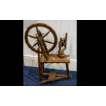A Display Purposes Spinning Wheel Model of spinning wheel in varnished beech wood. Height, 34