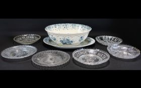 A Collection Of Six Commemorative Glass Bowls To include Queen Victoria, Jubilee etc.