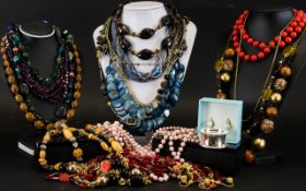 A Mixed Collection Of Contemporary Costume Jewellery Varied collection to include beads, faux