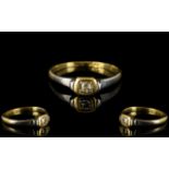 18ct Gold Single Stone Diamond Ring Marked 18ct Small Diamond 0-10 Pts Estimate. Ring Size K.