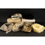 A Collection Of Vintage Fur Hats In two original hat boxes,
