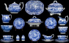 Spode - England Italian Design 1816 ( 90 ) Piece Dinner and Tea Service.