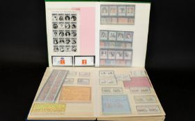 Two Large 16 page Double Sided Stamp Stock Books containing Commemorative mint GB stamps from 1985.