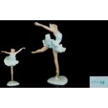 Wallendorf - Germany Hand Painted Fine Porcelain Figurine of a Ballet Dancer. c.1950's.