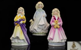 Royal Doulton Ltd and Numbered Edition Hand Painted Set of Three Figurines ( 3 ) In Total - Faith,