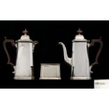 Art Deco Period Ollivant and Botsford Stylish Superb Bachelors Silver Three Piece Coffee Set of