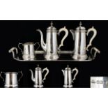 Art Deco Period Stunning Quality Bachelors Solid Silver Four Piece Coffee And Tea Service In the