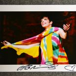 Liza Minnelli, a 8" x 12" signed autograph photograph, 6.9.1996, Athens, unframed.