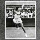 Virginia Wade, Wimbledon 6th day 2.7.1967, an 8" x 10" signed photograph.