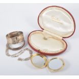 A collection of silver and costume jewellery,