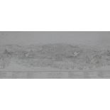 After Frederick Smith, View of Rome, taken from the Janiculan Hill engraved plan, 20cm x 42cm,