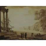 Richard Earlom, After Claude Lorrain, four sepia prints,