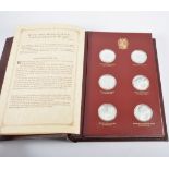 The Churchill Centenary Trust album of centenary silver medals created by John Pinches,