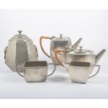 A quantity of metalware to include an Argent four piece pewter teaset, copper, silver-plated ware,