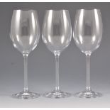 Part suite of table pedestal glass, including four large and seven small,