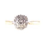 A diamond cluster ring,