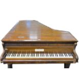 John Broadwood & Sons, rosewood cased grand piano, the case with octagonal tapering legs,